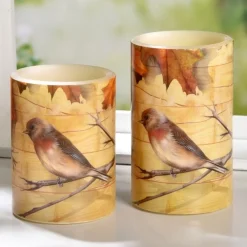 Sale Tempsl 2 bougies LED automne