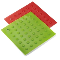 Tempsl 2 carrés silicone rouge/vert