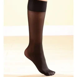 Hot Tempsl 3 paires mi-bas contention légère Noir/ naturel