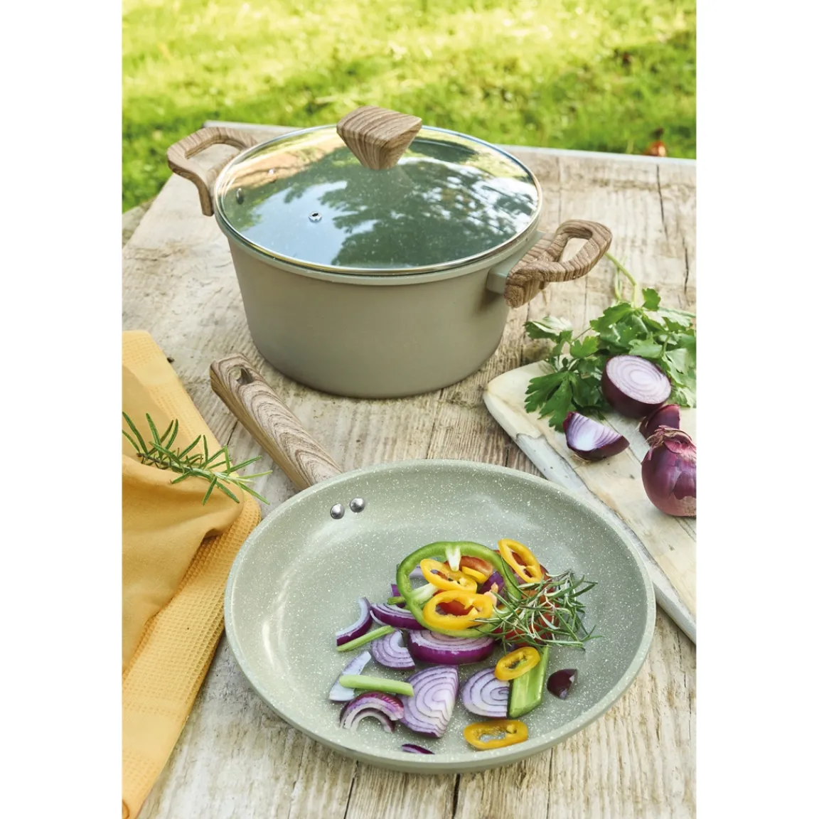 Outlet Tempsl Batterie de cuisine 7 pièces Oliwood PRADEL FRANCE®