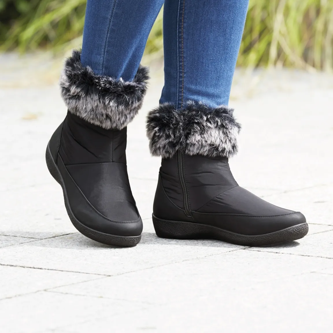 Tempsl Bottines noires imperméables "Hélène" noir