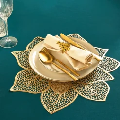 Best Tempsl Chemin ou set de table poinsettia doré