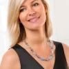 Discount Tempsl Collier de pierres bleues