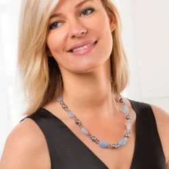 Discount Tempsl Collier de pierres bleues