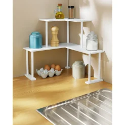 Best Tempsl Etagère d'angle blanche