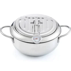 Outlet Tempsl Friteuse inox couvercle grille