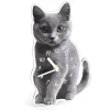 Best Tempsl Horloge chat gris