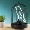 Hot Tempsl Lampe néon oiseau dans sa cage