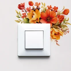 Sale Tempsl Lot 2 stickers fleurs interrupteur