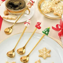 Discount Tempsl Lot de 4 cuillères de Noël