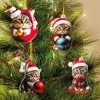 Online Tempsl Lot de 4 décorations chats