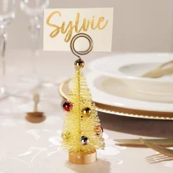 Online Tempsl Lot de 4 sapins dorés