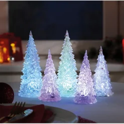 Hot Tempsl Lot de 5 sapins LED