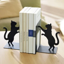 New Tempsl Lot de 2 serre-livres chats