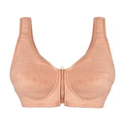 Best Tempsl Lot de 3 soutiens-gorge zippés Gris + vieux rose + chair - taille M