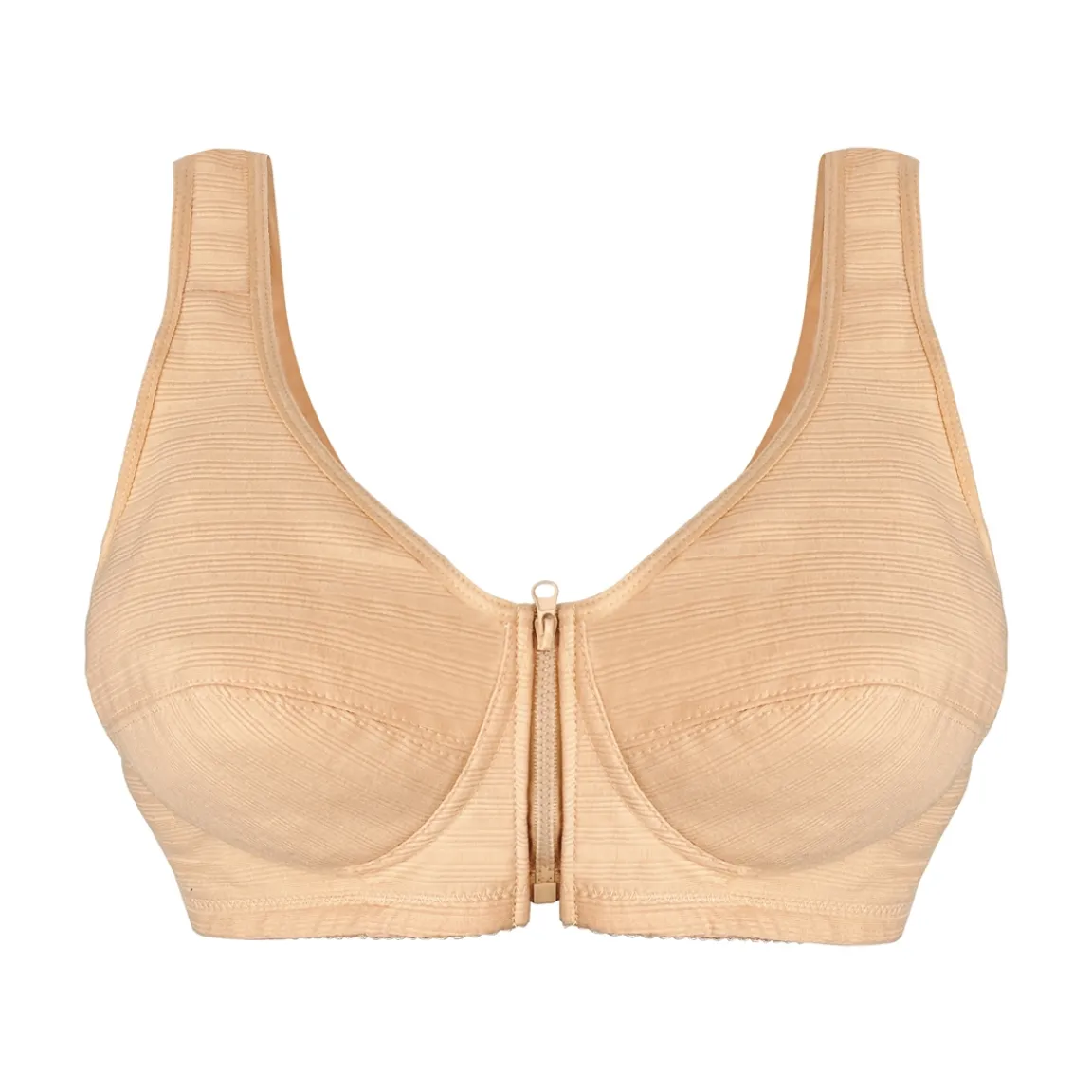 Best Tempsl Lot de 3 soutiens-gorge zippés Gris + vieux rose + chair - taille M