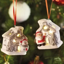 Best Tempsl Lot de 2 suspensions maison de Noël