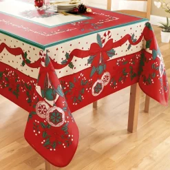 Sale Tempsl Nappe poinsettia ronde ou rectangulaire