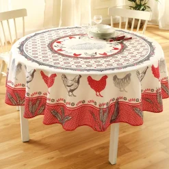 Tempsl Nappe poules ronde ou rectangulaire