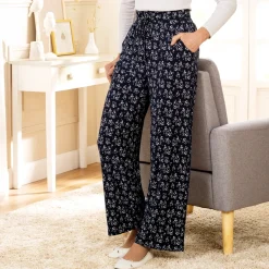 Clearance Tempsl Pantalon fluide fleuri
