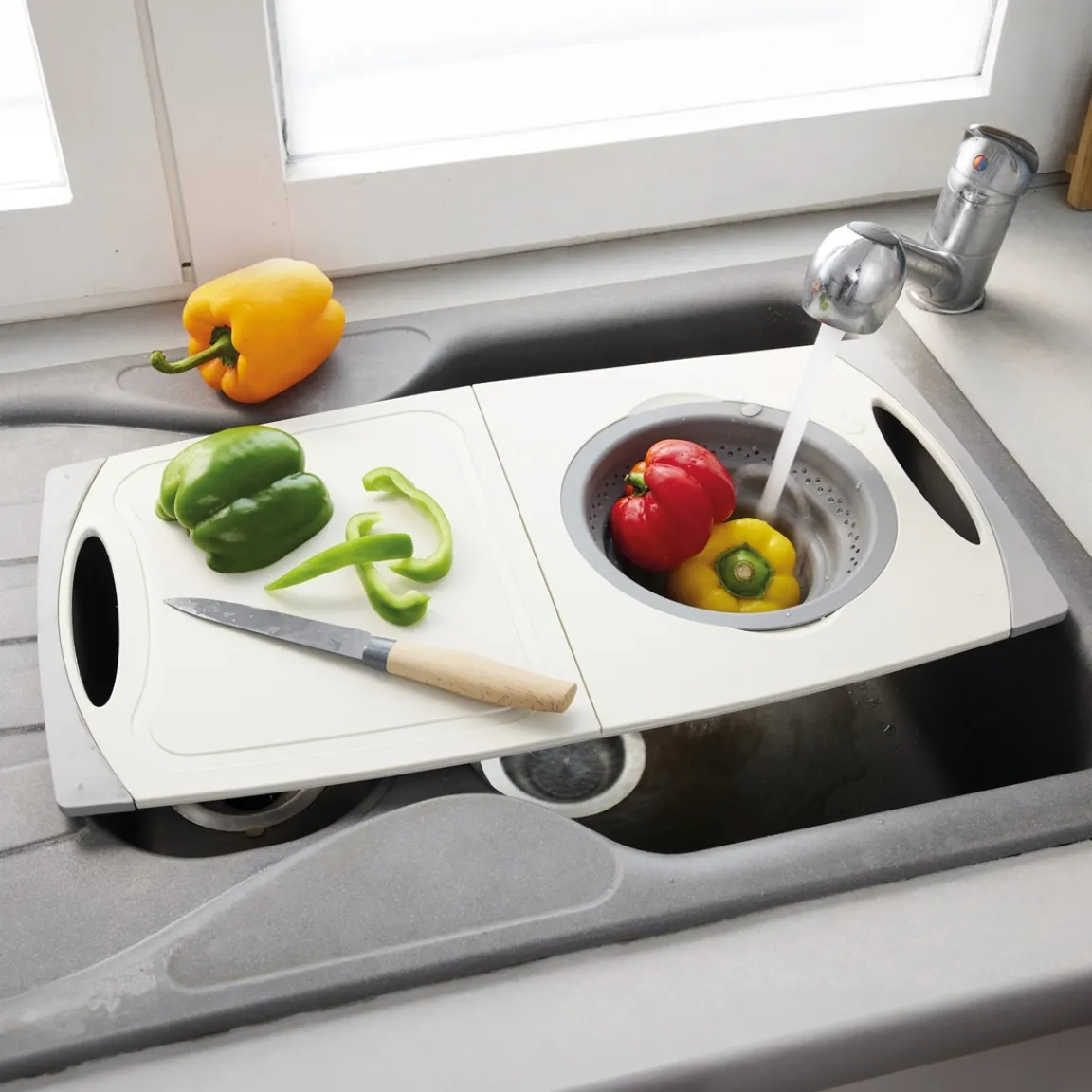 Outlet Tempsl Planche à découper/passoire