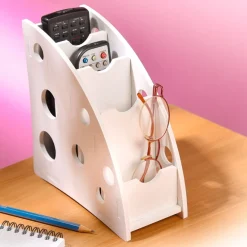 Outlet Tempsl Range-télécommandes bois blanc