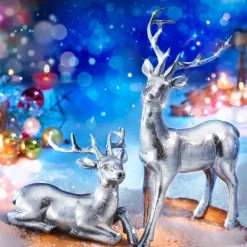 Online Tempsl Renne argenté couché ou debout