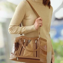 Outlet Tempsl Sac patchwork cuir