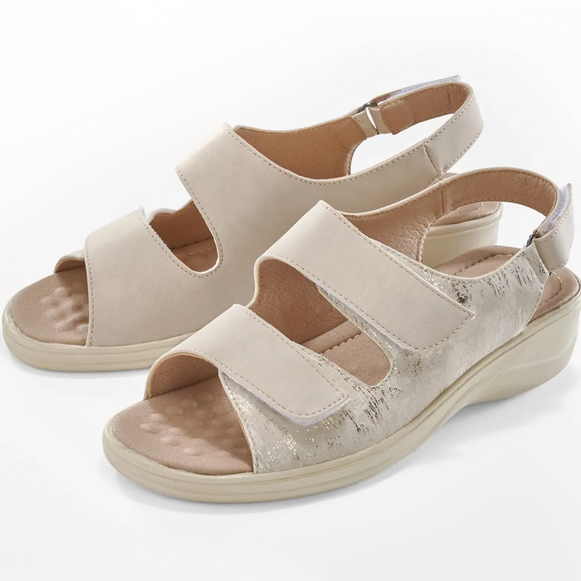 Outlet Tempsl Sandales ajustables doré