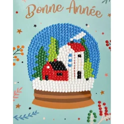 Outlet Tempsl Set de 4 cartes postales à diamanter Nouvel an