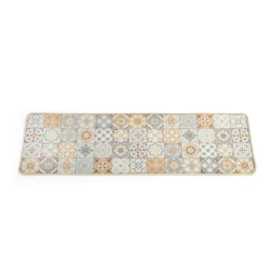 Discount Tempsl Tapis carreaux ciment bleu ou beige