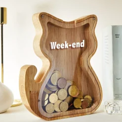 Best Tempsl Tirelire chat bois