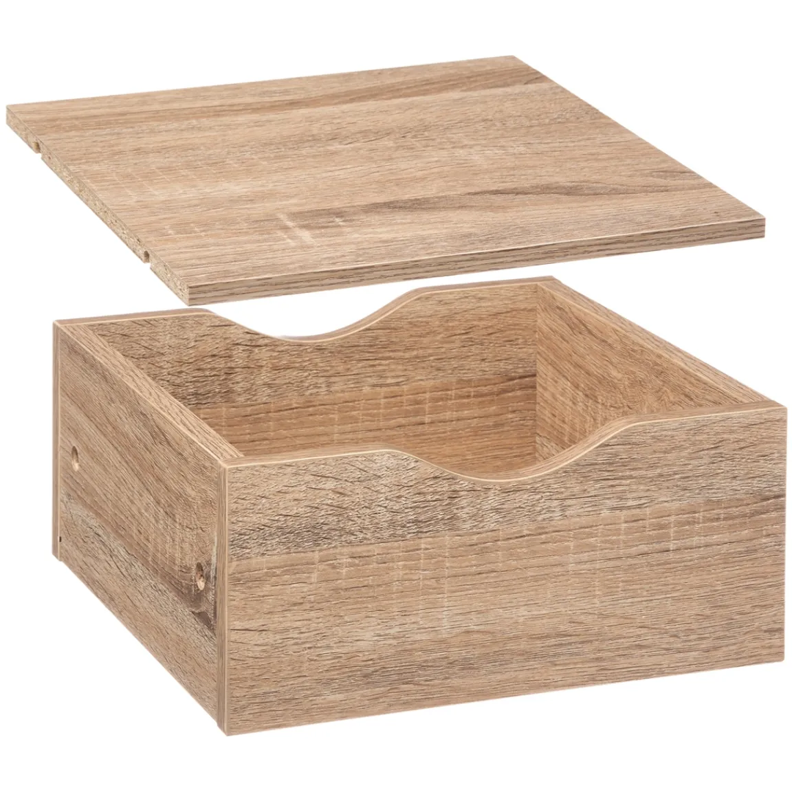 Tempsl Tiroir et étagère pour caisson aspect bois ou blanc